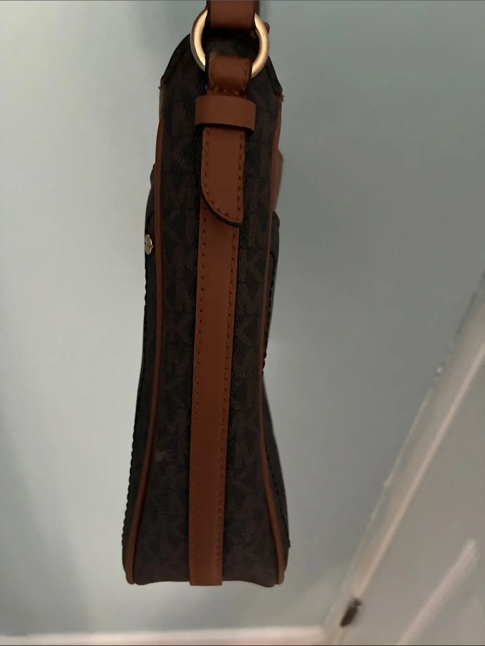 Michael Kors Brown Signature crossbody Bag with Brown Trim